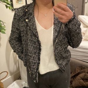Rebecca Taylor tweed bomber jacket size 8